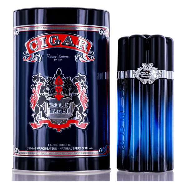 Cigar Blue Label by Remy Latour Eau De Toilette Spray 3.3 Oz For Men