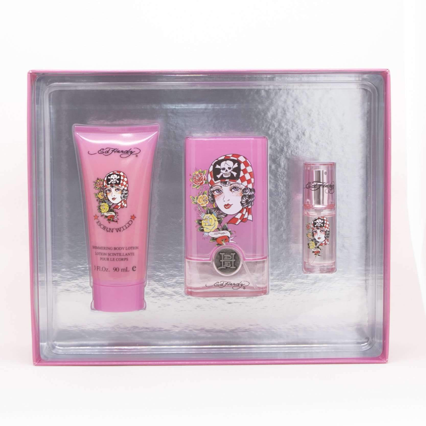 Ed Hardy Born Wild Gift Set Perfume For Women By Ed Hardy In